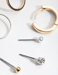 Mixed Metals Geo Jacket 6-Pack Earring - link has visual effect only
