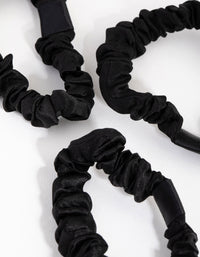 Black Miniature Silk Scrunchie 3-Pack - link has visual effect only
