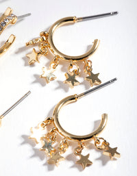 Real Gold Plated Mini Star Huggie Earrings - link has visual effect only