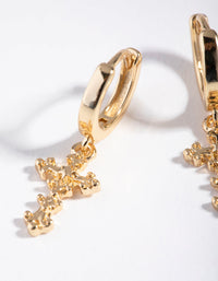 Real Gold Plated Cross Huggie Earrings - link has visual effect only