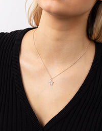 Real Rose Gold Plated Diamante Star Necklace - link has visual effect only