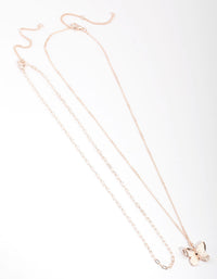 Real Rose Gold Plated Butterfly Necklace - link has visual effect only