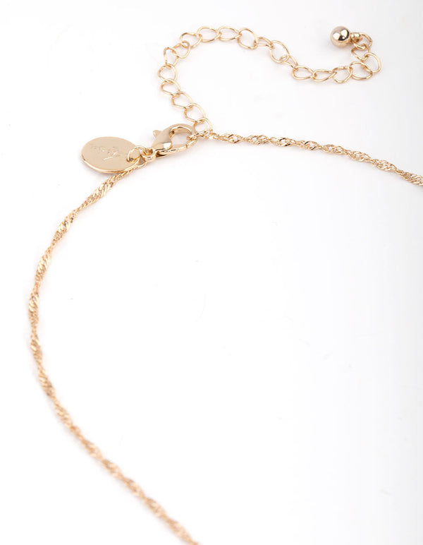 Real Gold Plated Cross and Coin Necklace