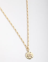 Real Gold Plated Starburst Disc Necklace - link has visual effect only