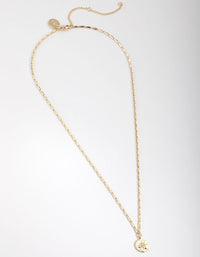 Real Gold Plated Starburst Disc Necklace - link has visual effect only