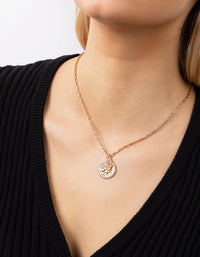 Real Gold Plated Coin and Hamsa Hand Necklace - link has visual effect only