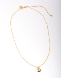 Real Gold Plated Diamante Rectangle Locket Necklace - link has visual effect only