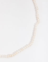 Real Gold Plated Single Row Freshwater Pearl Necklace - link has visual effect only