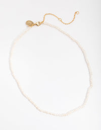 Real Gold Plated Single Row Freshwater Pearl Necklace - link has visual effect only