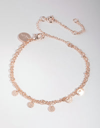 Real Rose Gold Plated Mini Disc Bracelet - link has visual effect only