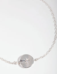 Real Silver Plated Starburst Disc Bracelet - link has visual effect only