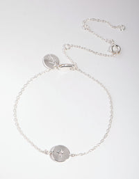 Real Silver Plated Starburst Disc Bracelet - link has visual effect only