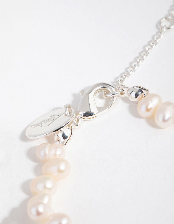 Real Silver Plated Freshwater Pearl Bracelet