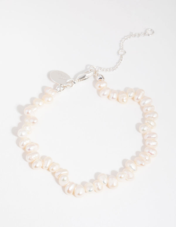 Real Silver Plated Freshwater Pearl Bracelet