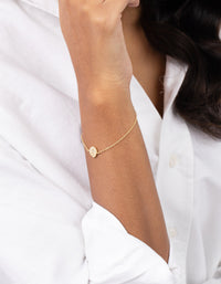 Real Gold Plated Starburst Disc Bracelet - link has visual effect only