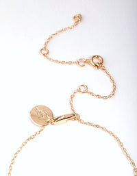 Real Gold Plated Starburst Disc Bracelet - link has visual effect only