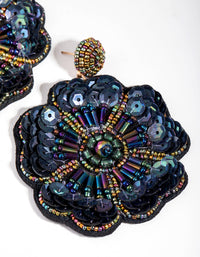 Beaded Flower Drop Earrings - link has visual effect only