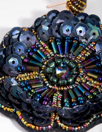 Beaded Flower Drop Earrings - link has visual effect only