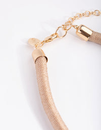 Gold Woven Shell Collar Necklace - link has visual effect only