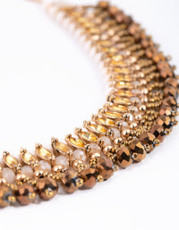 Gold Metal and Facet Bead Necklace - link has visual effect only