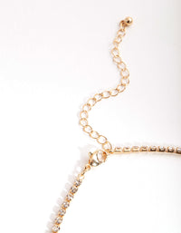 Gold Diamante Butterfly Choker Necklace - link has visual effect only