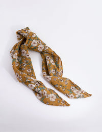 Mustard Floral Bandana Hair Scarf - link has visual effect only