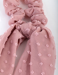 Blush Dotty Scarf Scrunchie - link has visual effect only
