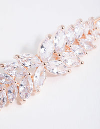 Rose Gold Cubic Zirconia Multi Laurel Clip - link has visual effect only