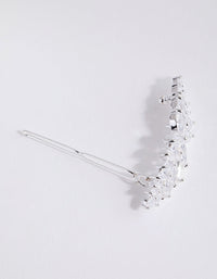 Silver Cubic Zirconia Multi Laurel Clip - link has visual effect only