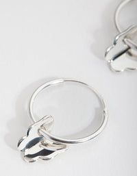 Sterling Silver Butterfly Hoop Earrings - link has visual effect only