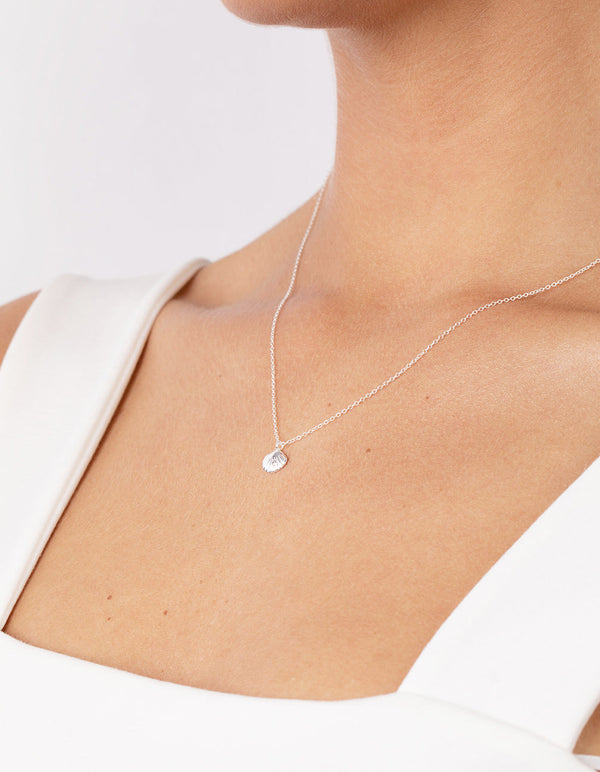 Sterling Silver 3D Shell Necklace