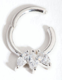 Sterling Silver Marquise Clicker Ring - link has visual effect only