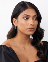 Sterling Silver Star Chain Drop Earrings - link has visual effect only