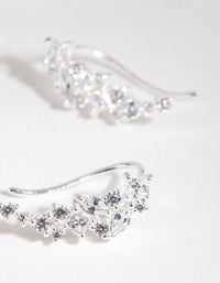 Sterling Silver Cubic Zirconia Mixed Cut Drop Earrings - link has visual effect only