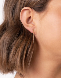 Gold Plated Sterling Silver Ball Drop Earrings - link has visual effect only