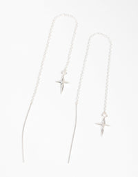 Sterling Silver Cross Thread Earrings - link has visual effect only