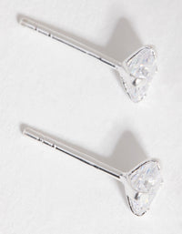 Sterling Silver Cubic Zirconia 3/4 Carat Asscher Stud Earrings - link has visual effect only