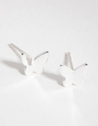 Sterling Silver Cubic Zirconia Butterfly 2-Pack Stud Earring - link has visual effect only