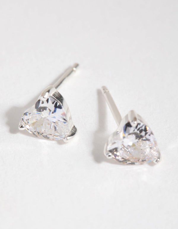 Sterling Silver Cubic Zirconia Butterfly 2-Pack Stud Earring