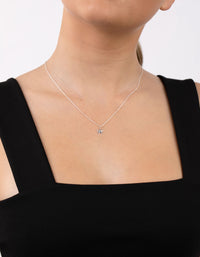 Sterling Silver Diamante Starfish Necklace - link has visual effect only