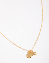 Gold Plated Sterling Silver Celestial Charm Necklace - link has visual effect only