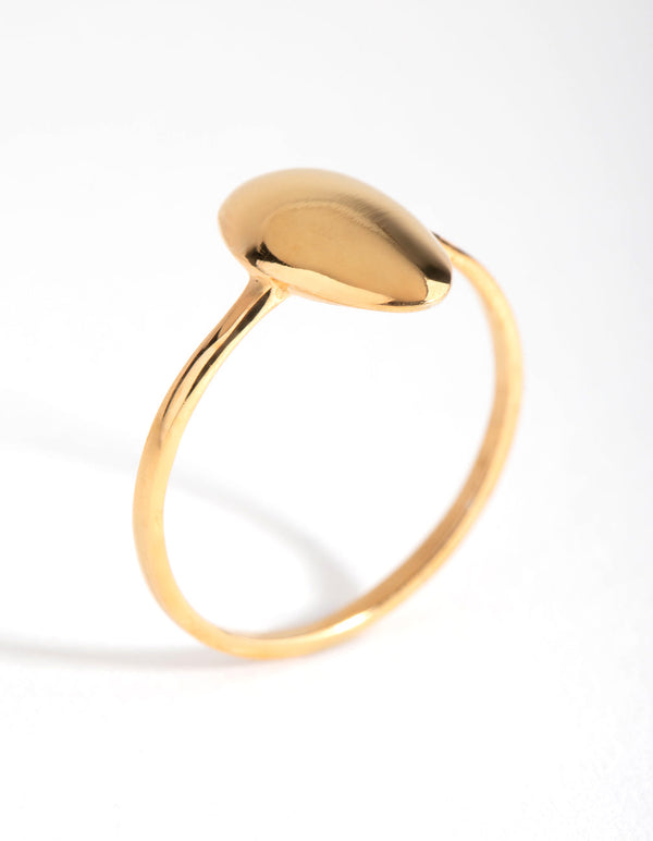 Gold Plated Sterling Silver Bubble Oval Ring