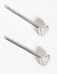 Sterling Silver 0.25ct Cubic Zirconia Stud Earrings - link has visual effect only