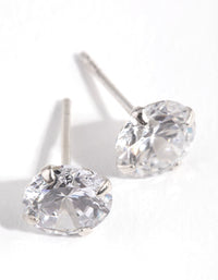 Sterling Silver 2ct Cubic Zirconia Stud Earrings - link has visual effect only