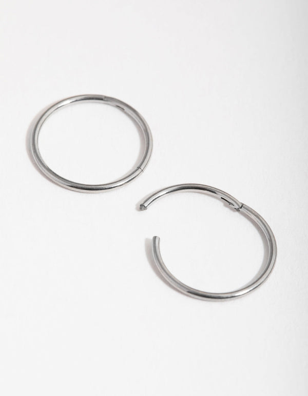 Surgical Steel Fine 10mm Sleeper Earrings