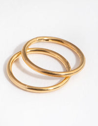 24 Carat Gold Plated Surgical Steel 8mm Sleeper Earrings - link has visual effect only