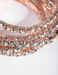 Rose Gold 5mm Cupchain Stretch 5-Pack Bracelets - link has visual effect only