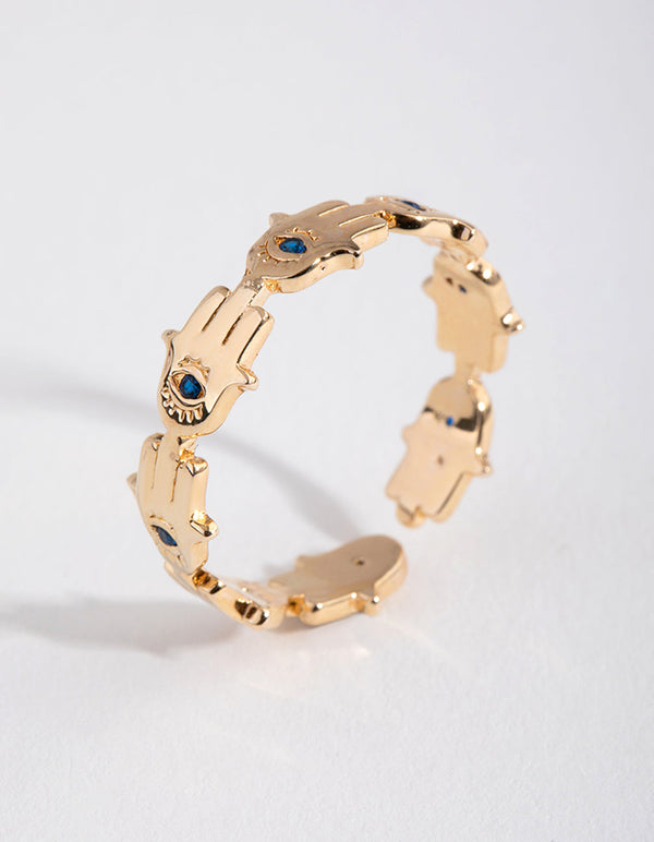 Gold Hamsa Ring