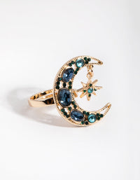 Gold Moon and Star Jingle Ring - link has visual effect only