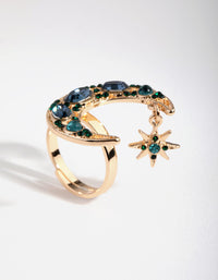 Gold Moon and Star Jingle Ring - link has visual effect only
